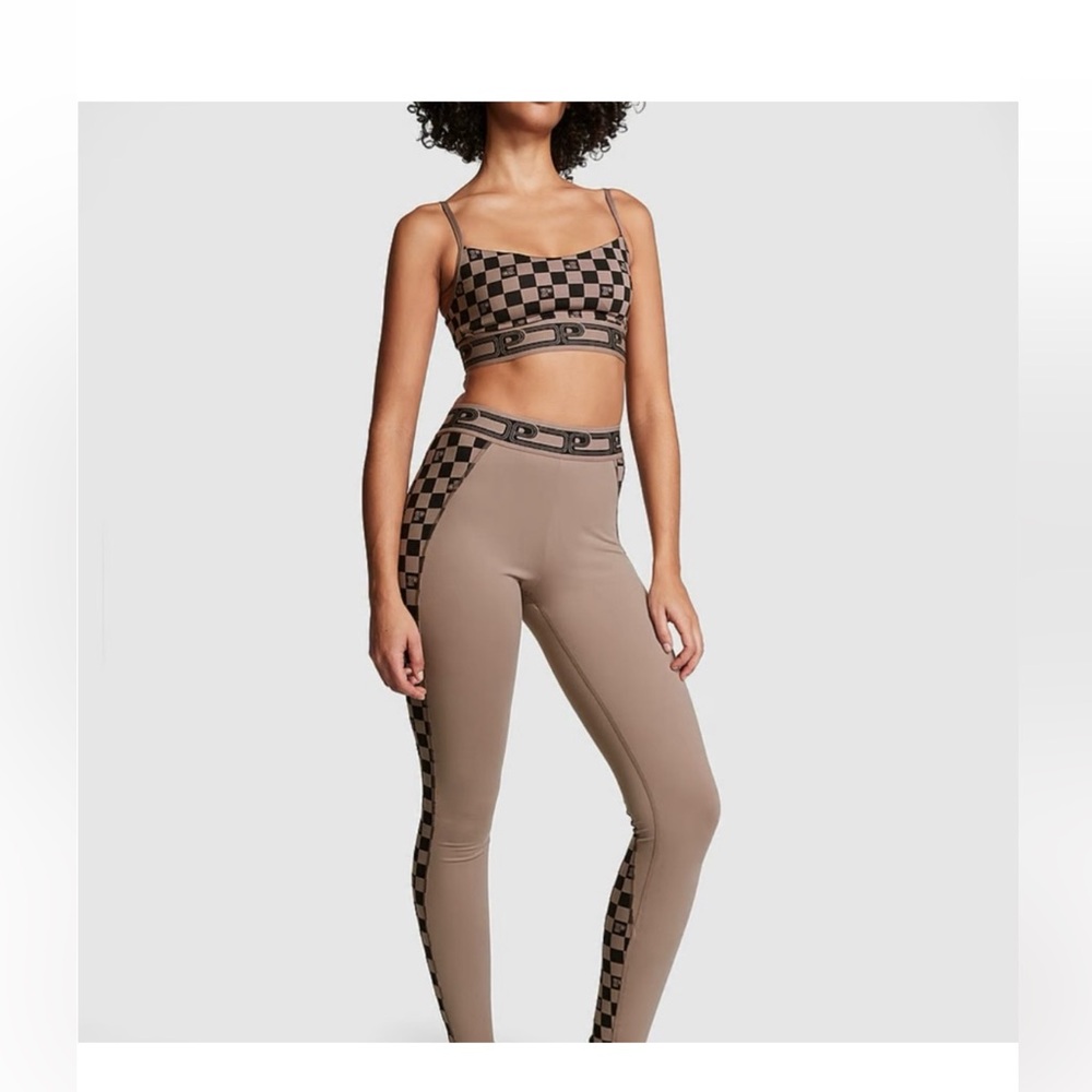 ULTIMATE high waisted Checkered pink active victoria secret leggings